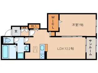 奈良県奈良市東九条町【アパート】の間取り