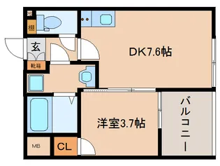RA-KIZU【304号室】の間取り