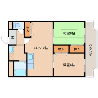 グランシャリオN【202号室】の間取り