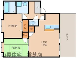 奈良県香芝市今泉【アパート】の間取り