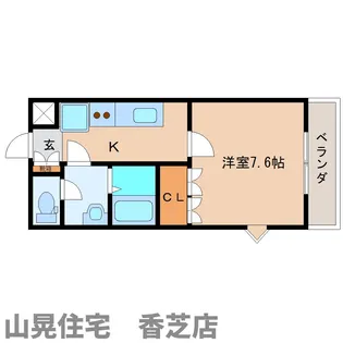 奈良県香芝市穴虫【マンション】の間取り
