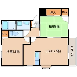 奈良県香芝市旭ケ丘1丁目【アパート】の間取り