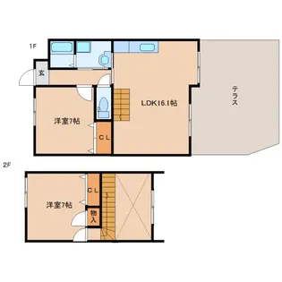 奈良県香芝市逢坂5丁目【マンション】の間取り