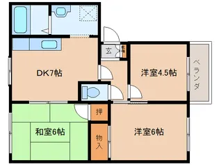 三央ハイツ【D201号室】の間取り