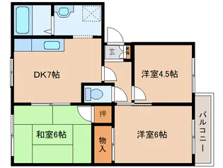 三央ハイツB【201号室】の間取り