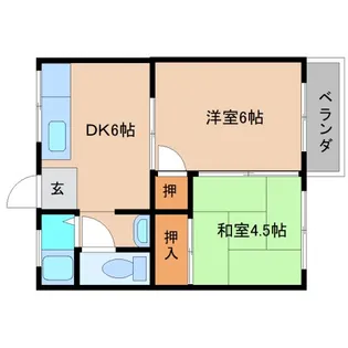 奈良県香芝市逢坂7丁目【アパート】の間取り
