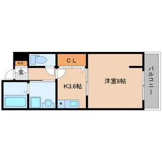 TROVA下田【203号室】の間取り