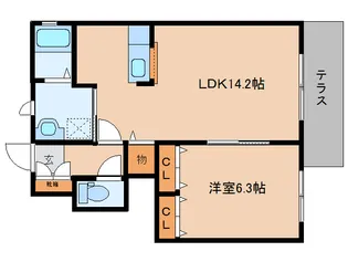奈良県香芝市狐井【アパート】の間取り