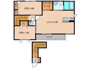 シャーメゾンみずほ【203号室】の間取り