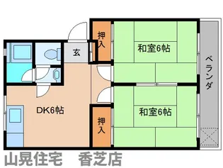 奈良県香芝市下田西3丁目【マンション】の間取り