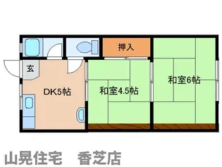 奈良県香芝市良福寺【アパート】の間取り