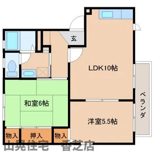 奈良県香芝市五位堂2丁目【アパート】の間取り