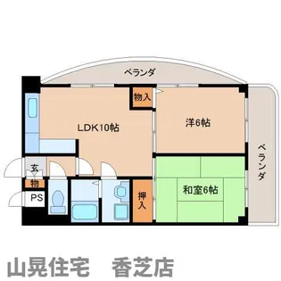 奈良県香芝市瓦口【マンション】の間取り