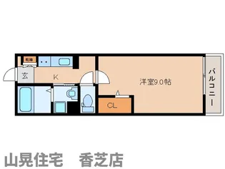奈良県香芝市五位堂1丁目【アパート】の間取り