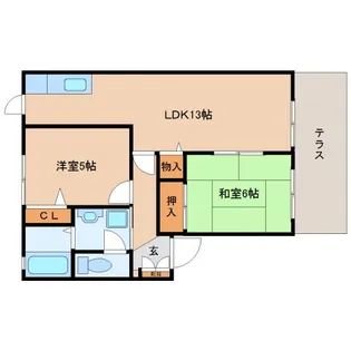 奈良県香芝市狐井【アパート】の間取り