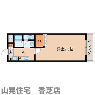 奈良県香芝市五位堂【マンション】の間取り