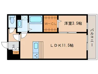 奈良県香芝市五位堂1丁目【アパート】の間取り