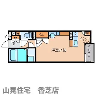 奈良県香芝市瓦口【アパート】の間取り