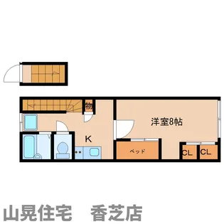 奈良県香芝市別所【アパート】の間取り