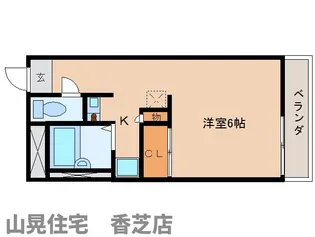 奈良県香芝市五位堂【マンション】の間取り