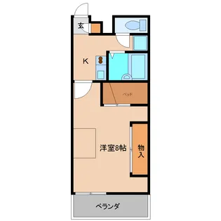 レオパレス21 幸甚【207号室】の間取り