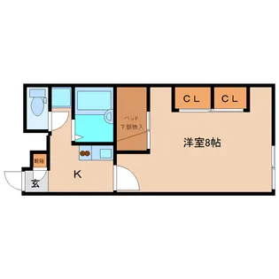 レオパレス21 西真美【106号室】の間取り