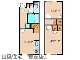 奈良県香芝市別所【アパート】の間取り