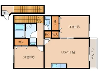 奈良県香芝市今泉【アパート】の間取り