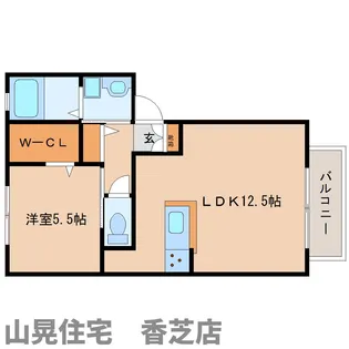 奈良県香芝市尼寺2丁目【アパート】の間取り