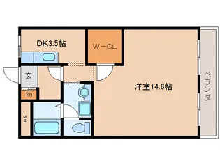 アルファコート【403号室】の間取り