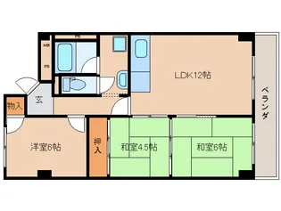 グリーンコーポ奈良第2 2番館 505【5階】の間取り