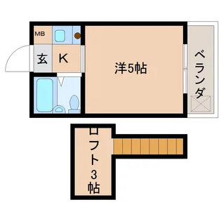 奈良県奈良市芝辻町3丁目【アパート】の間取り