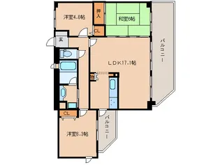 セレナハイム新大宮セントラルステージ【7階】の間取り