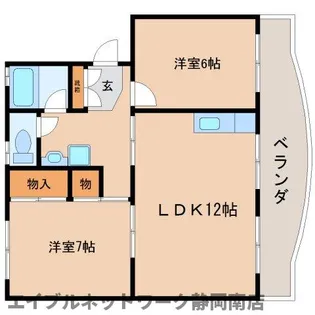コーポ池田(2LDK)【102号室】の間取り