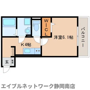 ジュネス東静岡【3階】の間取り