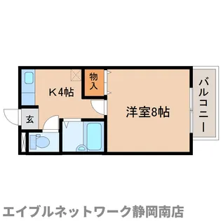 緑が丘サンライフ伊伝B【206号室】の間取り