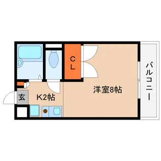 奈良県桜井市大字大福【アパート】の間取り