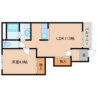 エクセレンスⅠ・Ⅱ【1階】の間取り
