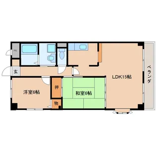 奈良県桜井市大字川合【マンション】の間取り