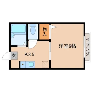 奈良県桜井市大字川合【アパート】の間取り