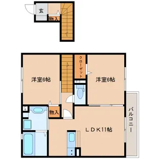 シャルマンヴィラ【202号室】の間取り