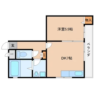 奈良県桜井市大字桜井【マンション】の間取り