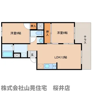トリヴァンベール【1階】の間取り
