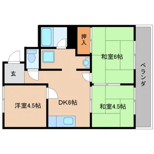 奈良県桜井市大字谷【マンション】の間取り