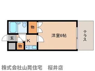 奈良県桜井市大字粟殿【マンション】の間取り