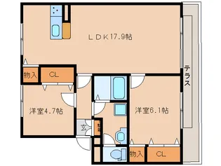 ログメントソファーB棟【1階】の間取り