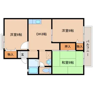 エスポワール二階堂【203号室】の間取り
