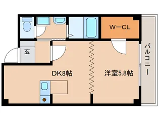アンソレイエ【1階】の間取り