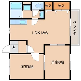 カーサ前栽【2階】の間取り