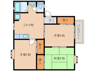 奈良県天理市東井戸堂町【アパート】の間取り